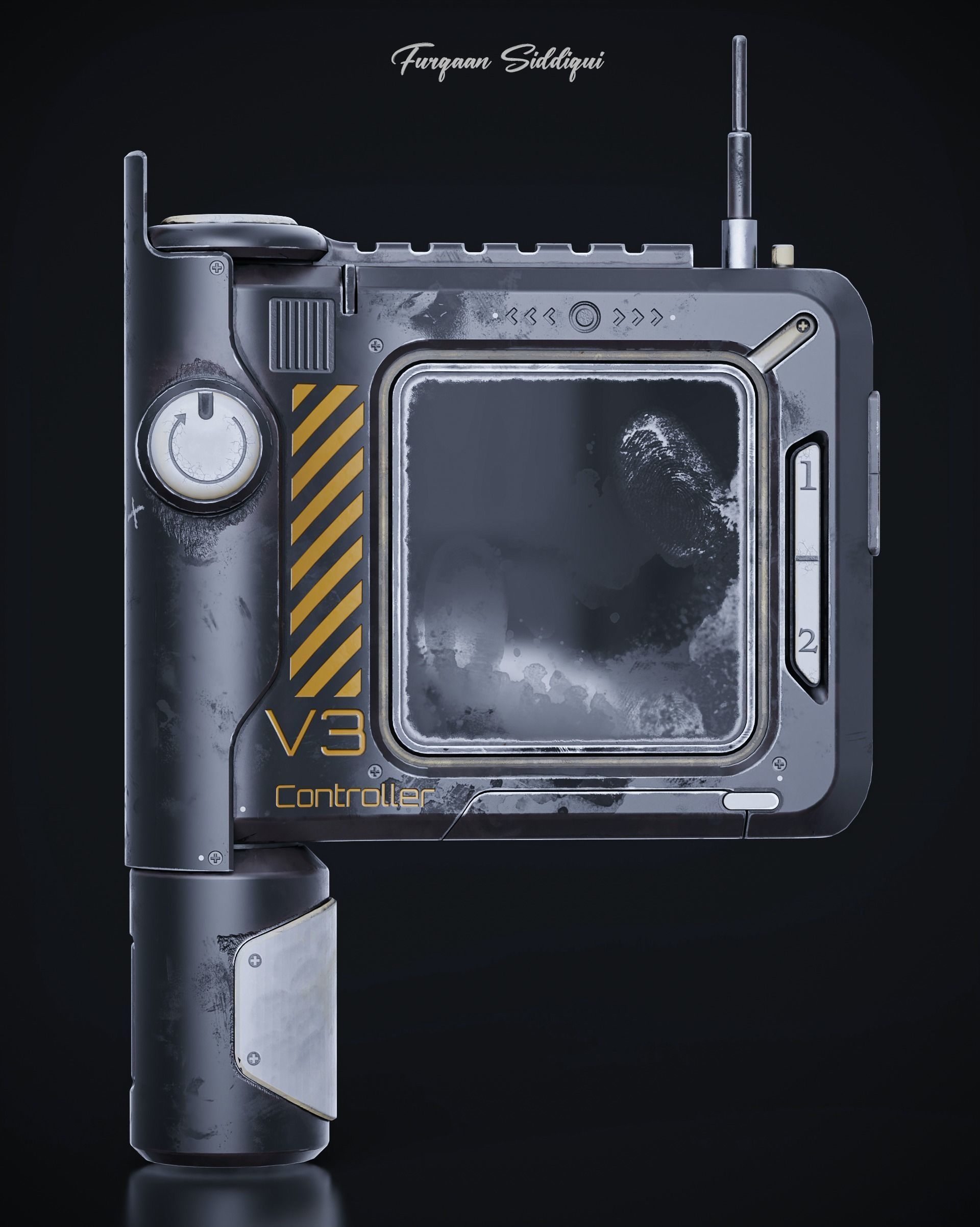 Sci-Fi Controller V3 Low-poly 3D model_3