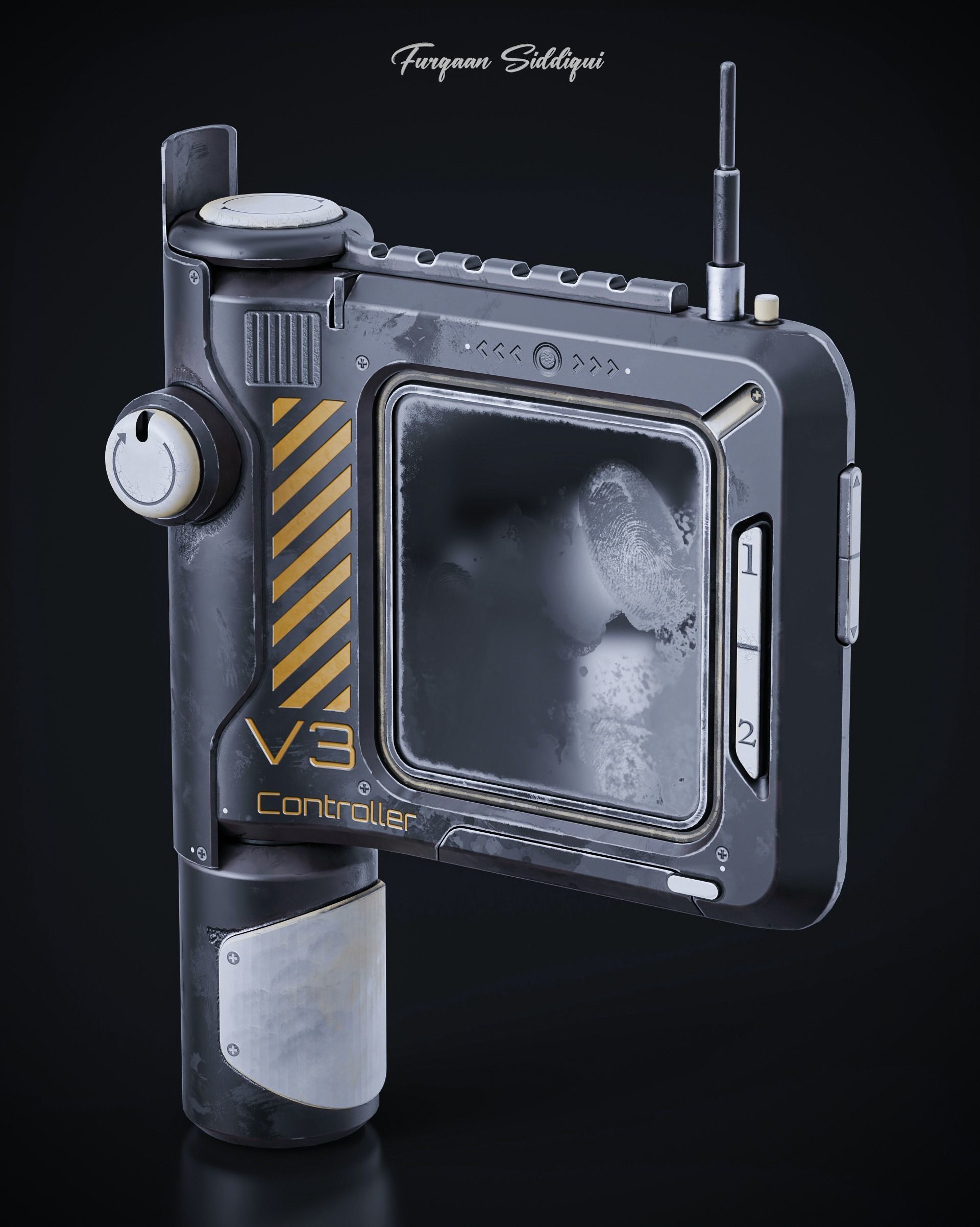 Sci-Fi Controller V3 Low-poly 3D model_2