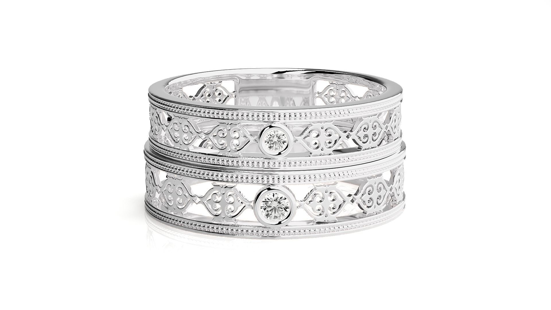 Wedding Band - 102 3D print model_8