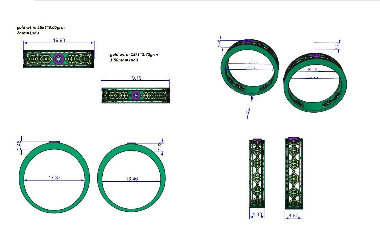 Wedding Band - 102 3D print model_5