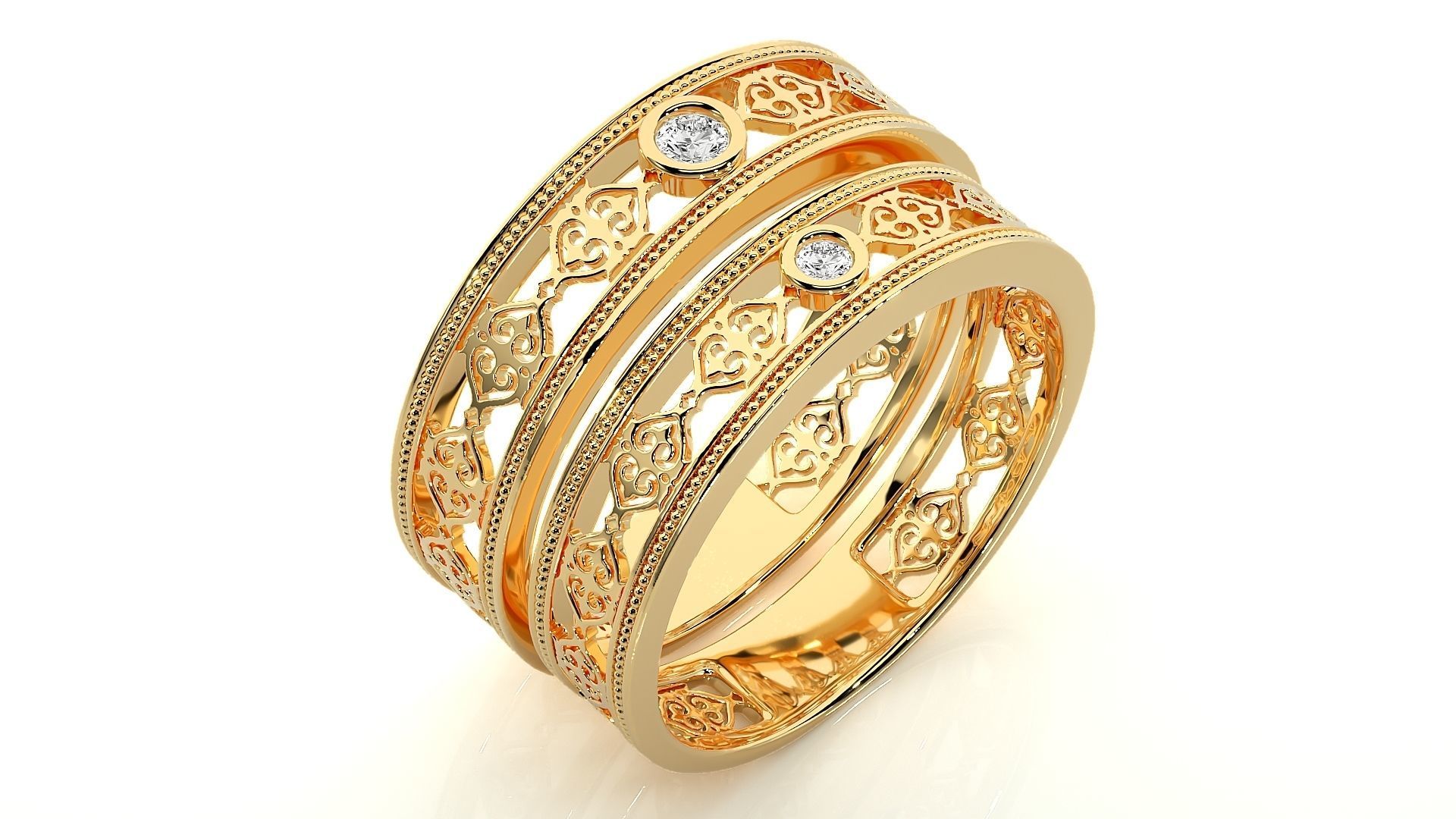 Wedding Band - 102 3D print model_12
