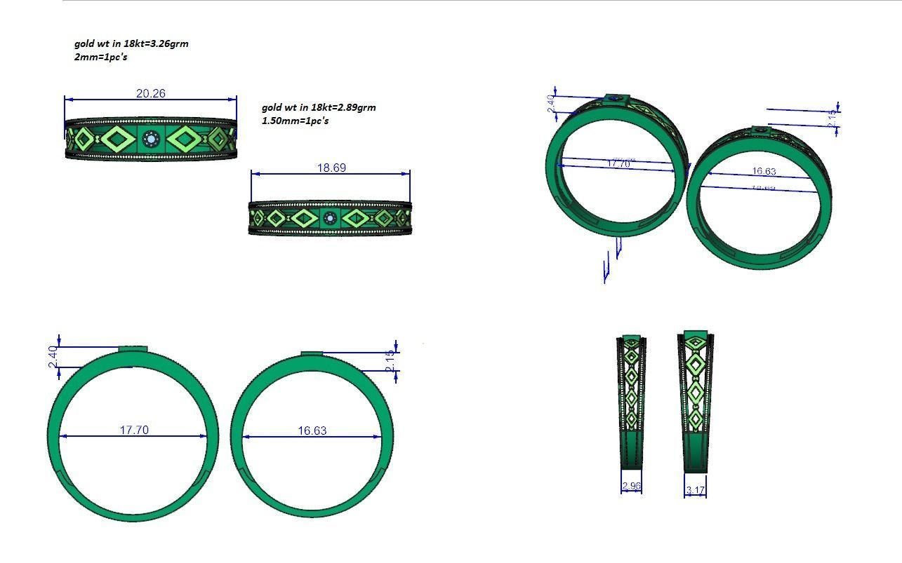 Wedding Band - 103 3D print model_5