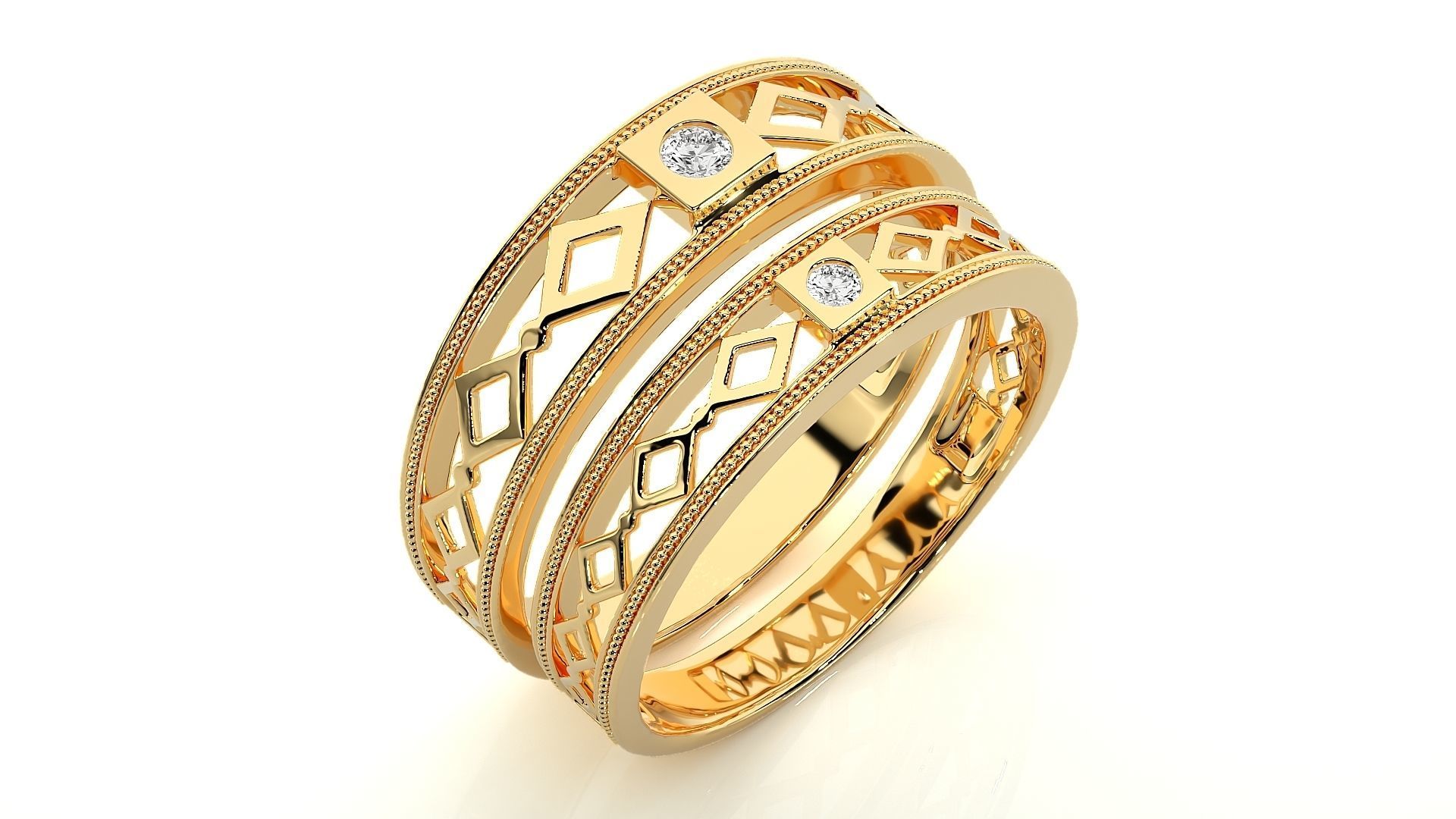 Wedding Band - 103 3D print model_12