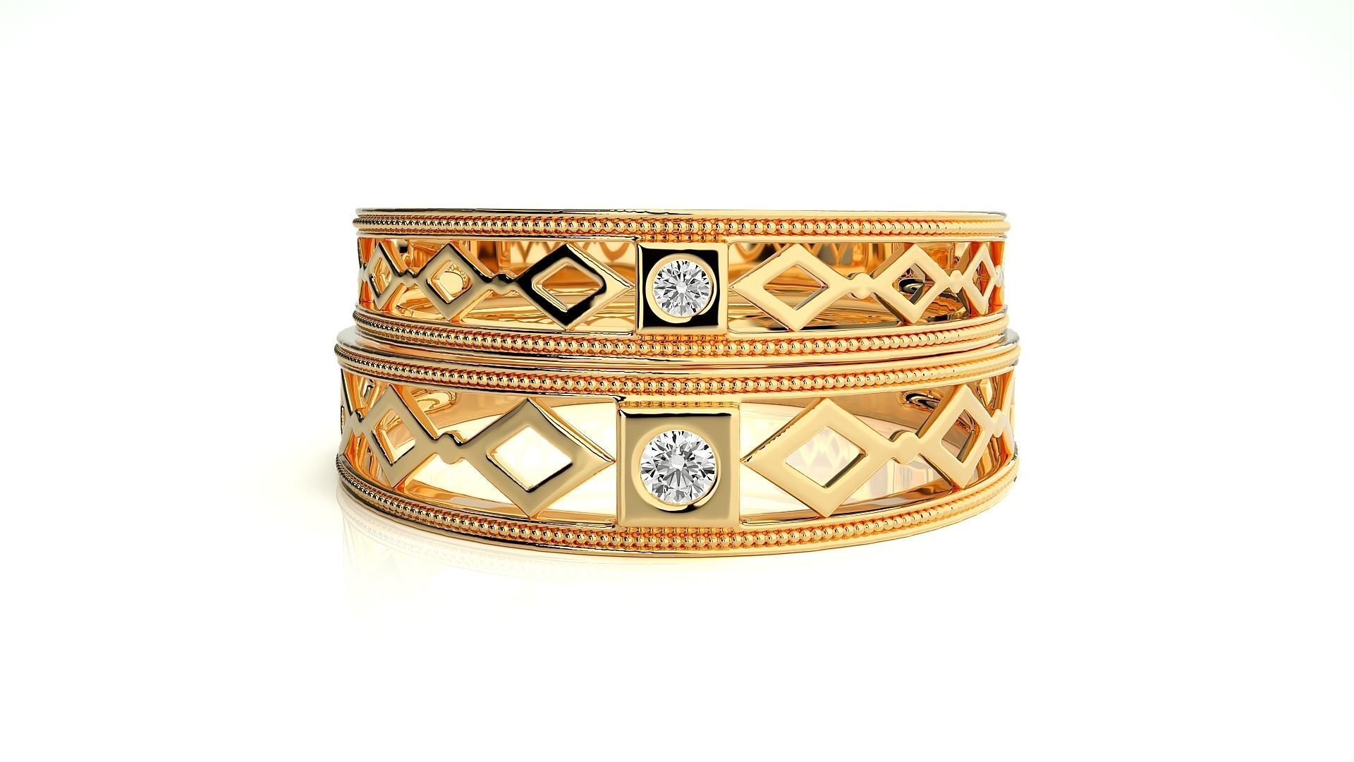 Wedding Band - 103 3D print model_11