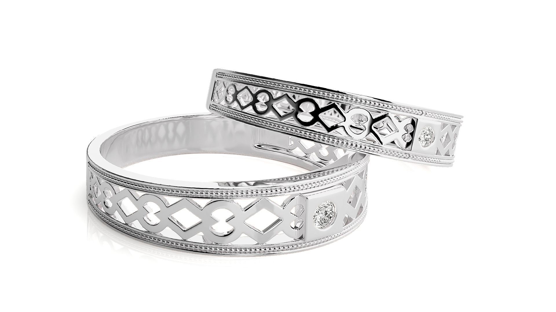 Wedding Band - 104 3D print model_7