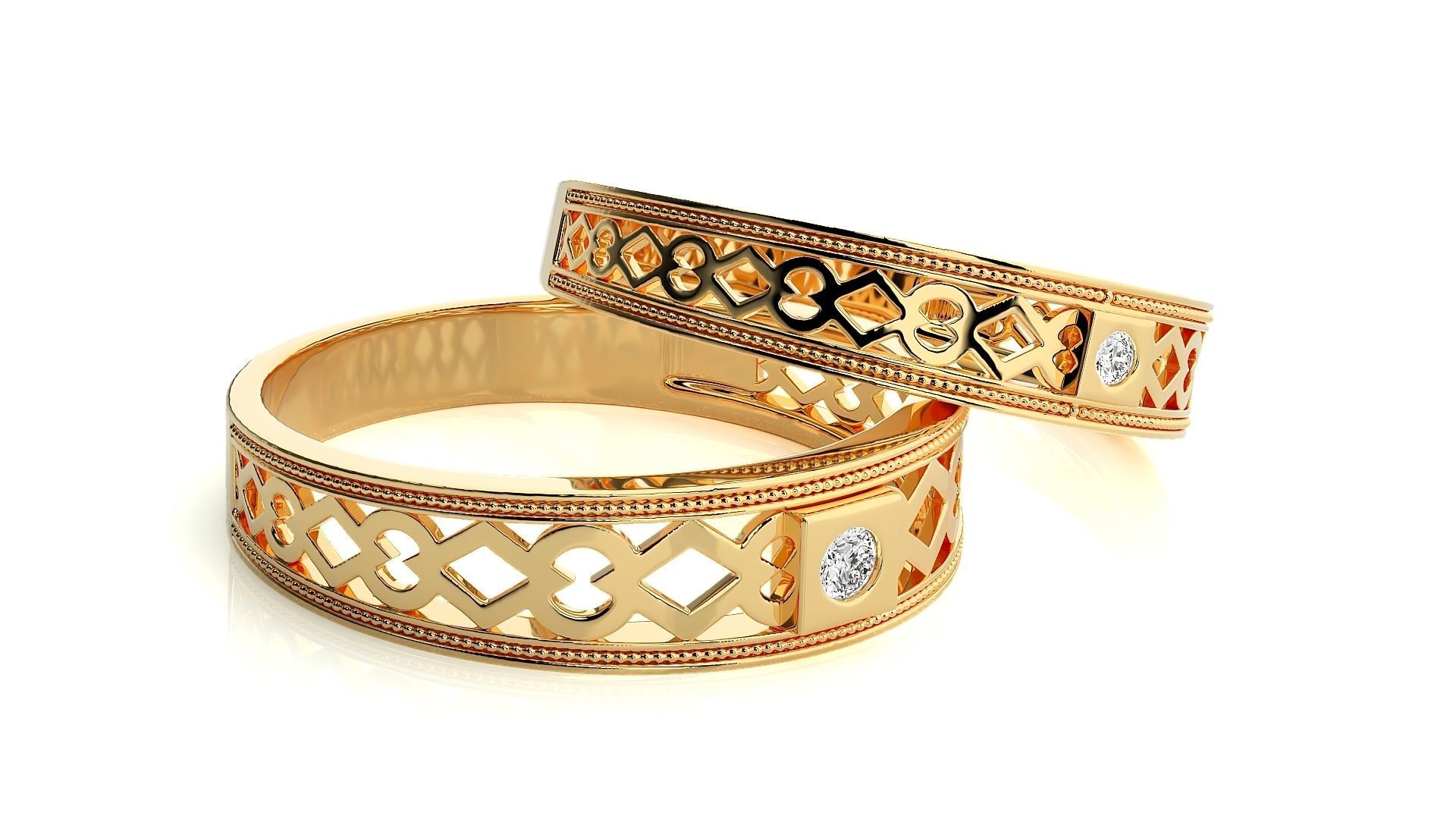 Wedding Band - 104 3D print model_10