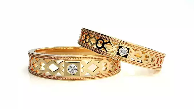 Wedding Band - 104 3D print model