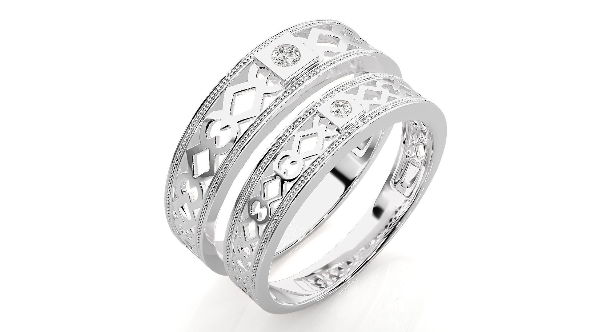 Wedding Band - 104 3D print model_9