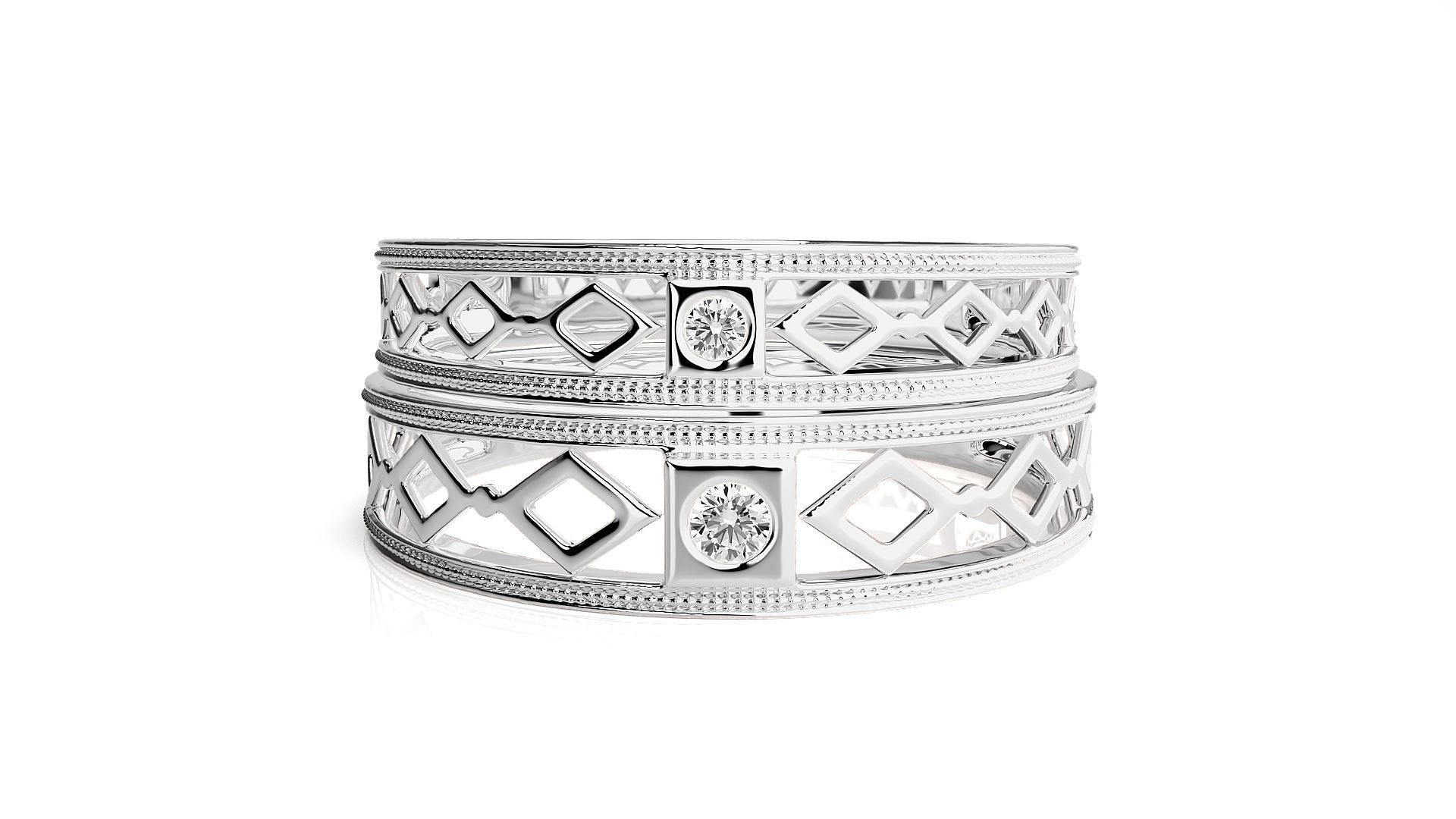 Wedding Band - 105 3D print model_8