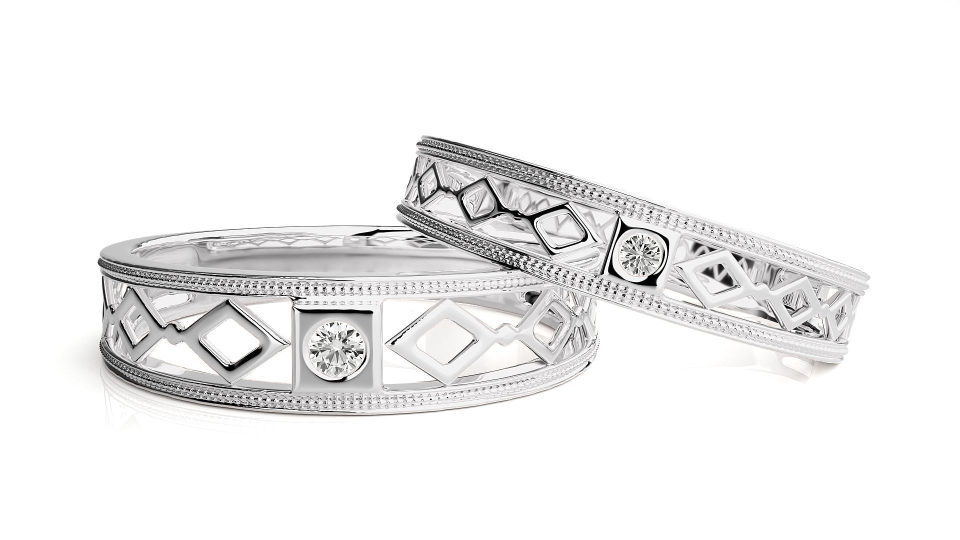 Wedding Band - 105 3D print model_6