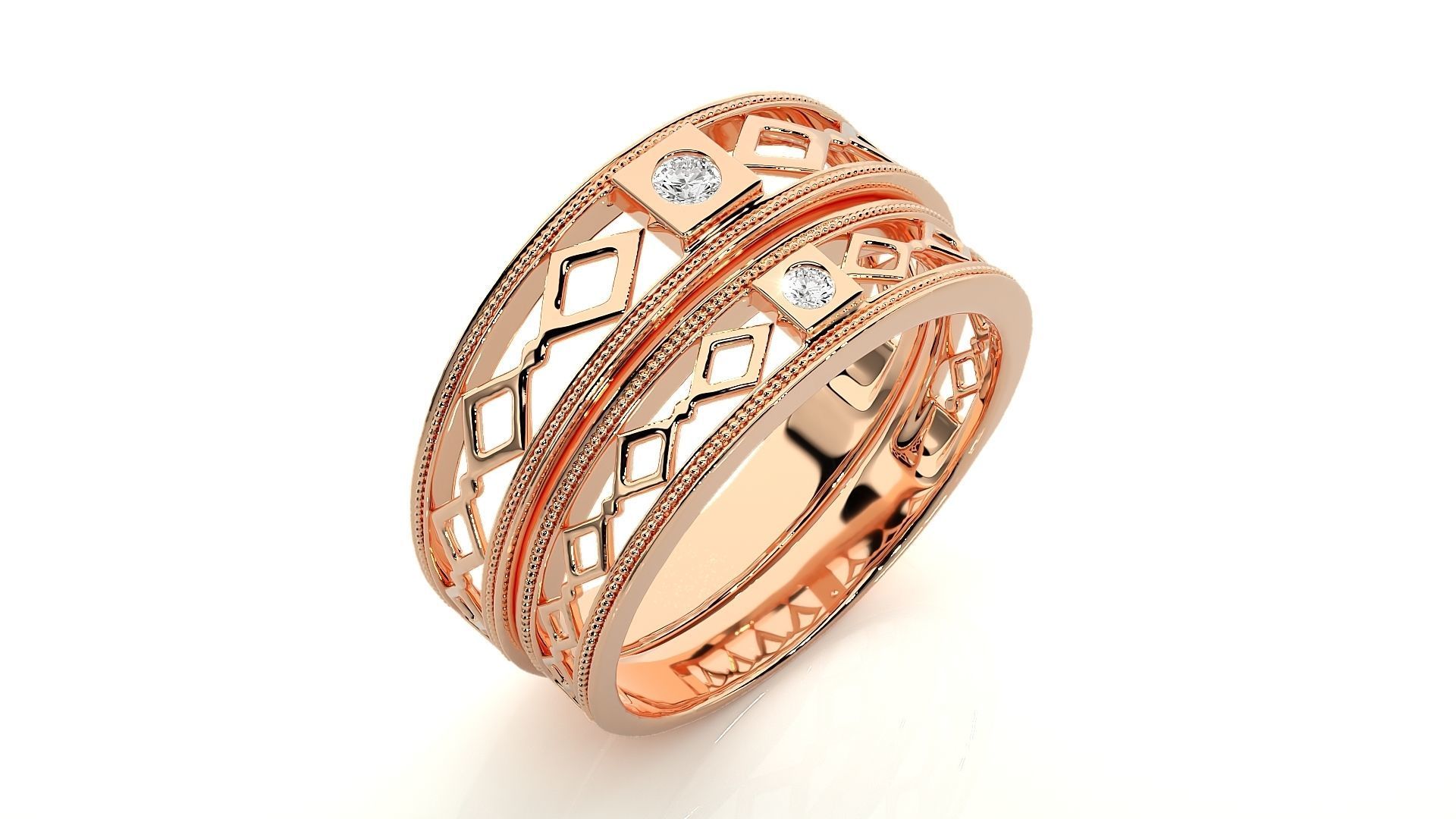 Wedding Band - 105 3D print model_5