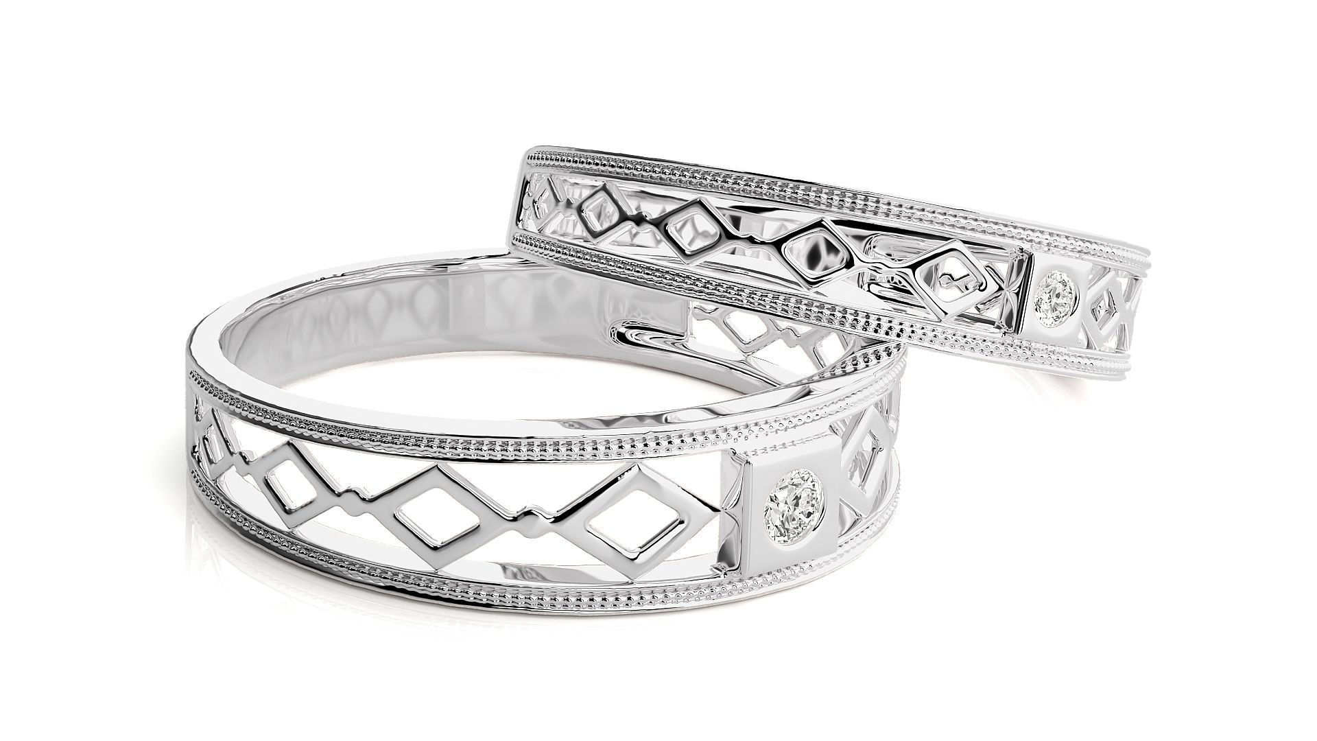 Wedding Band - 105 3D print model_7