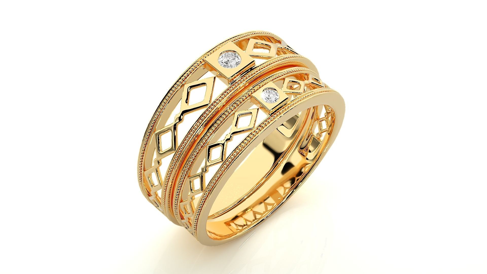 Wedding Band - 105 3D print model_12