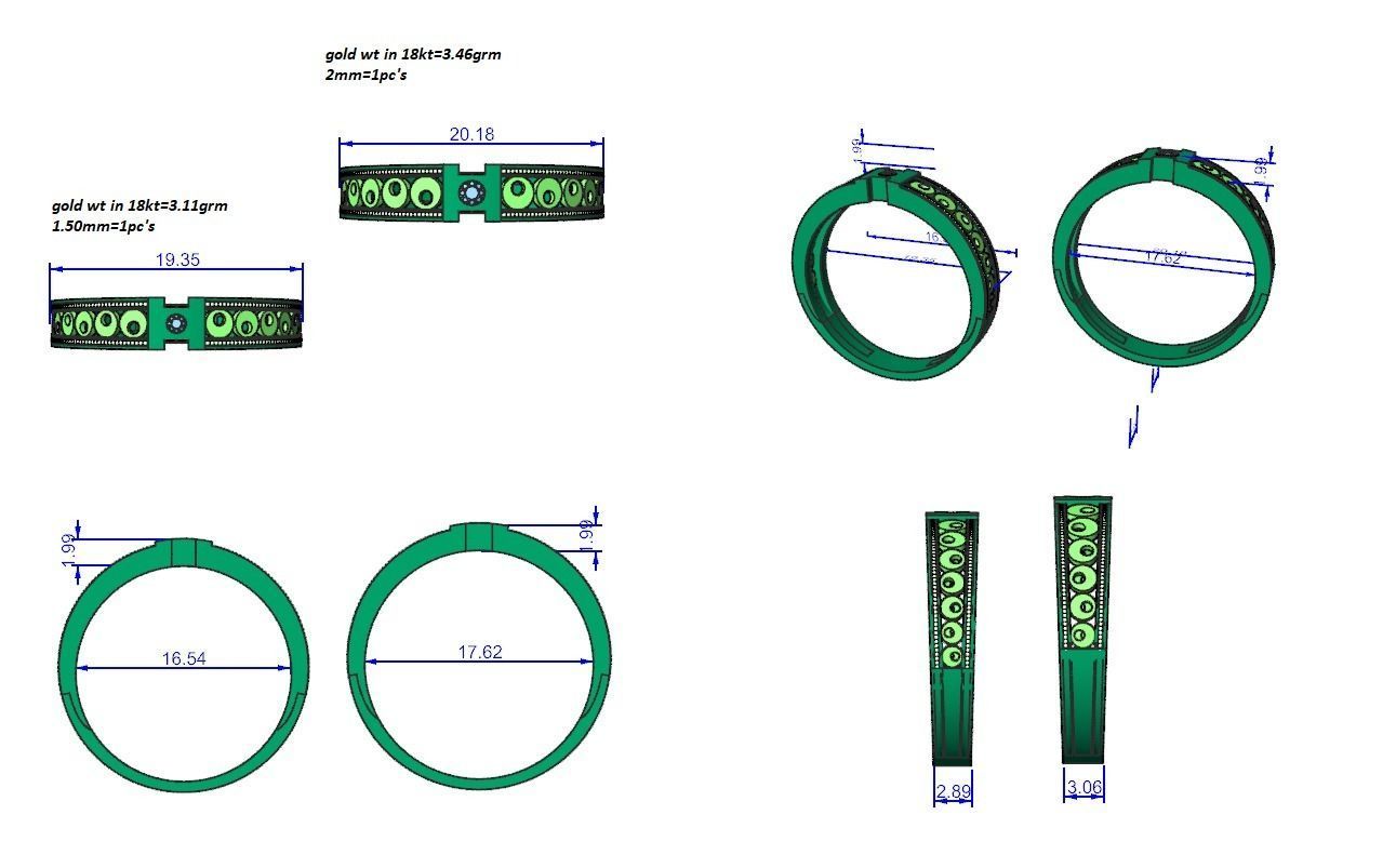 Wedding Band - 105 3D print model_4