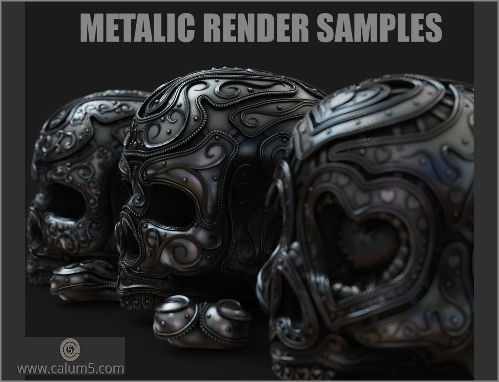 3 Detailed Skulls Set 3D print model_16