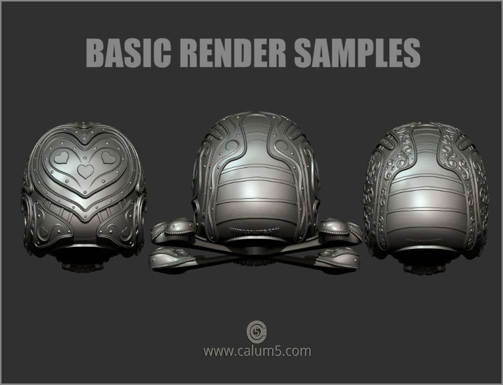 3 Detailed Skulls Set 3D print model_15