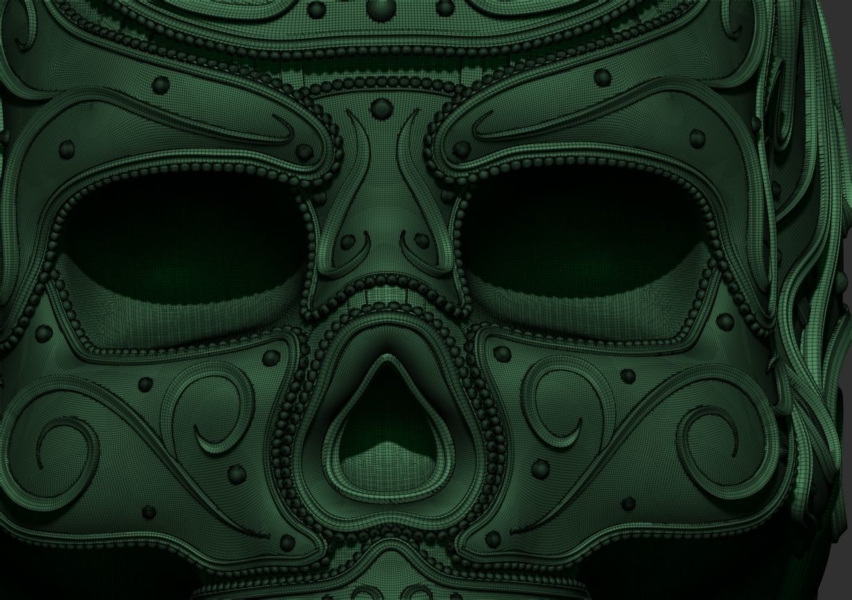 3 Detailed Skulls Set 3D print model_19