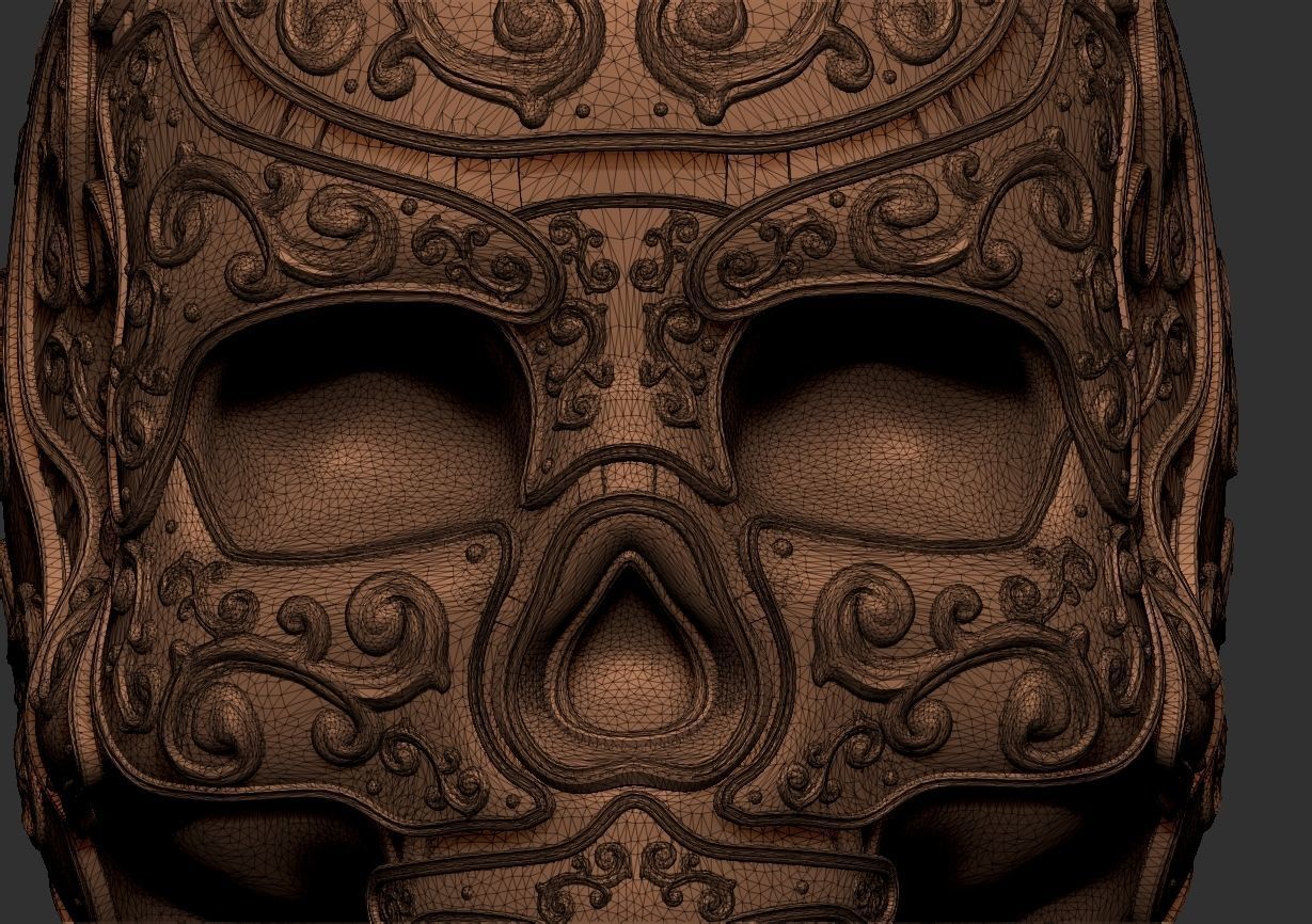 3 Detailed Skulls Set 3D print model_20