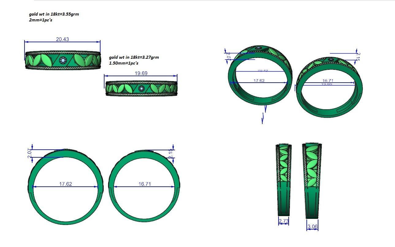 Wedding Band - 107 3D print model_4