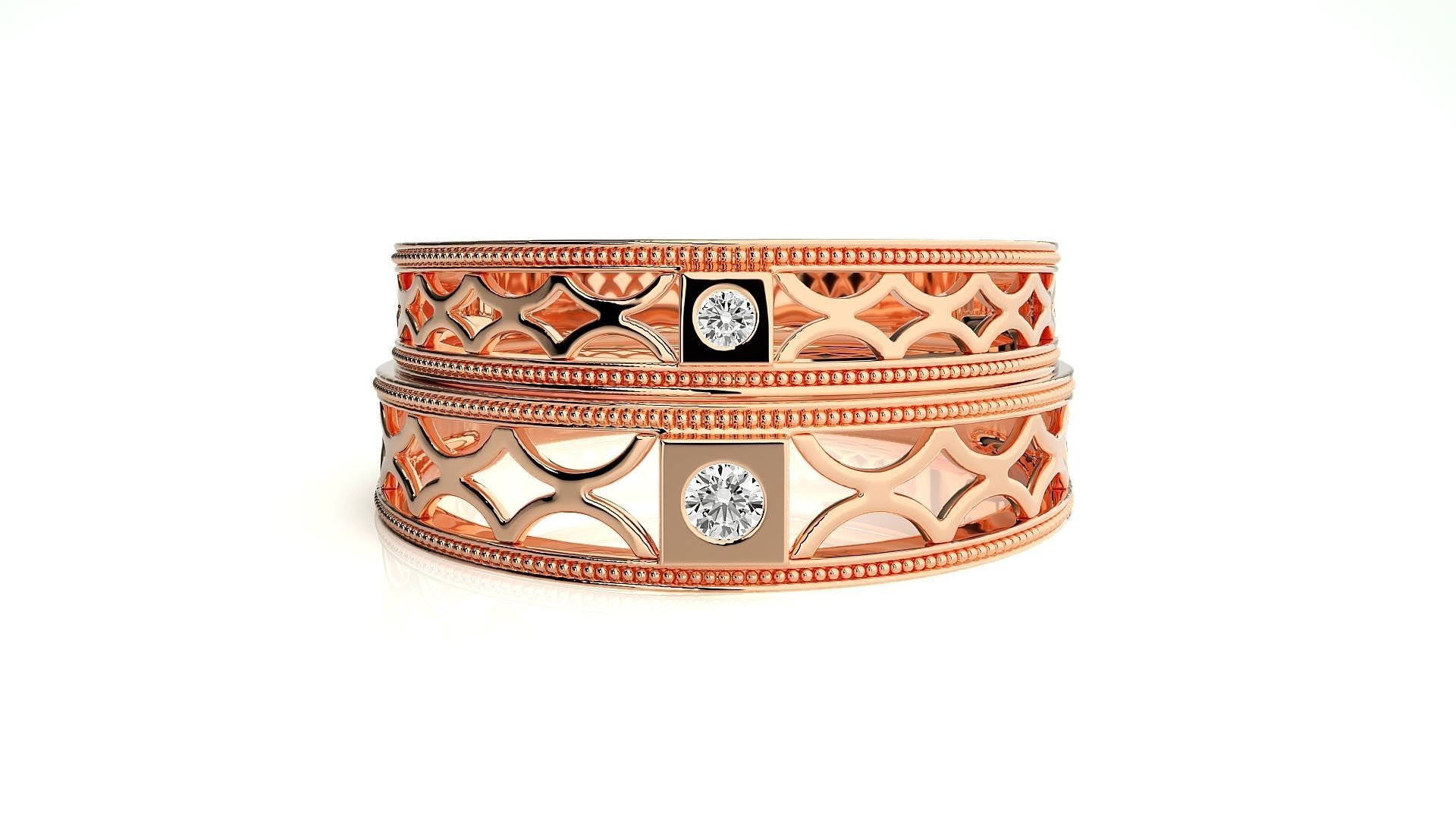 Wedding Band - 108 3D print model_3