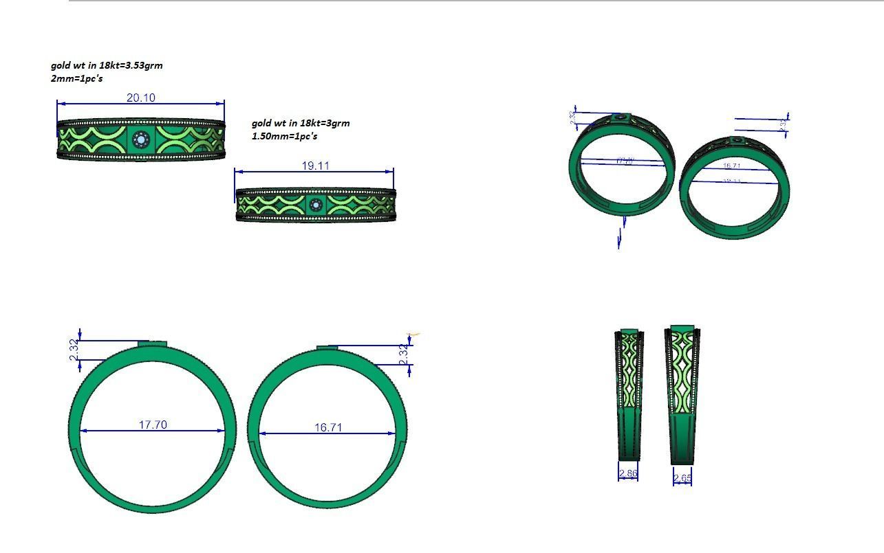 Wedding Band - 108 3D print model_5