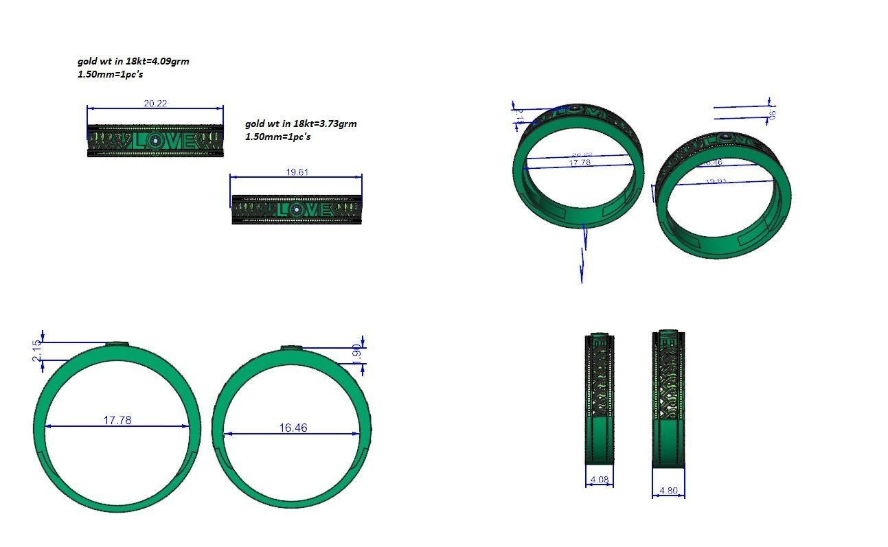 Wedding Band - 109 3D print model_5