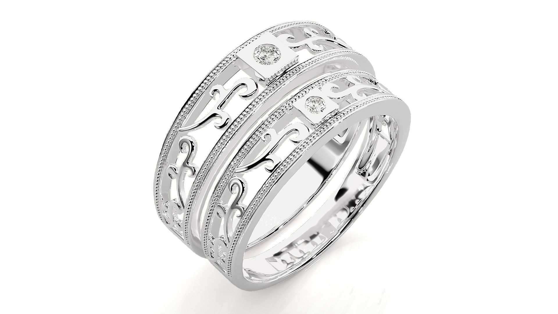 Wedding Band - 110 3D print model_9
