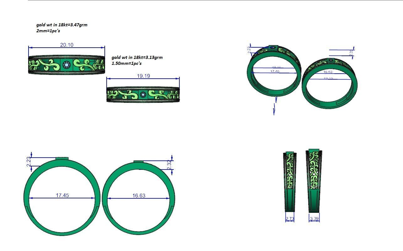 Wedding Band - 110 3D print model_4