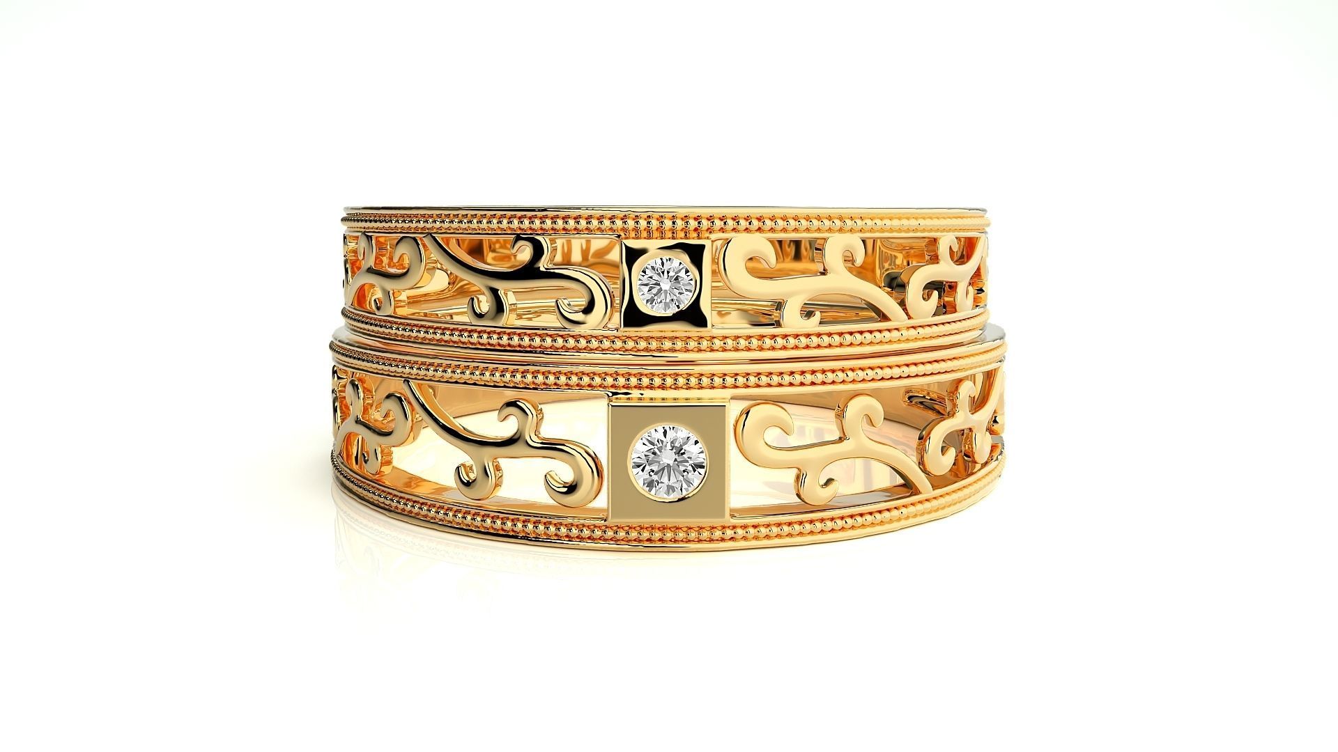 Wedding Band - 110 3D print model_11