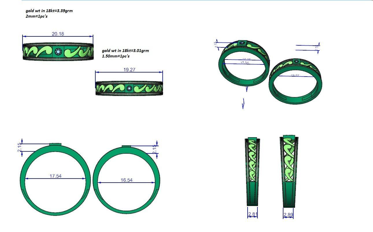 Wedding Band - 111 3D print model_4