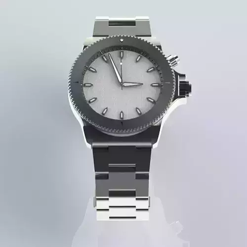 3D Watch silver