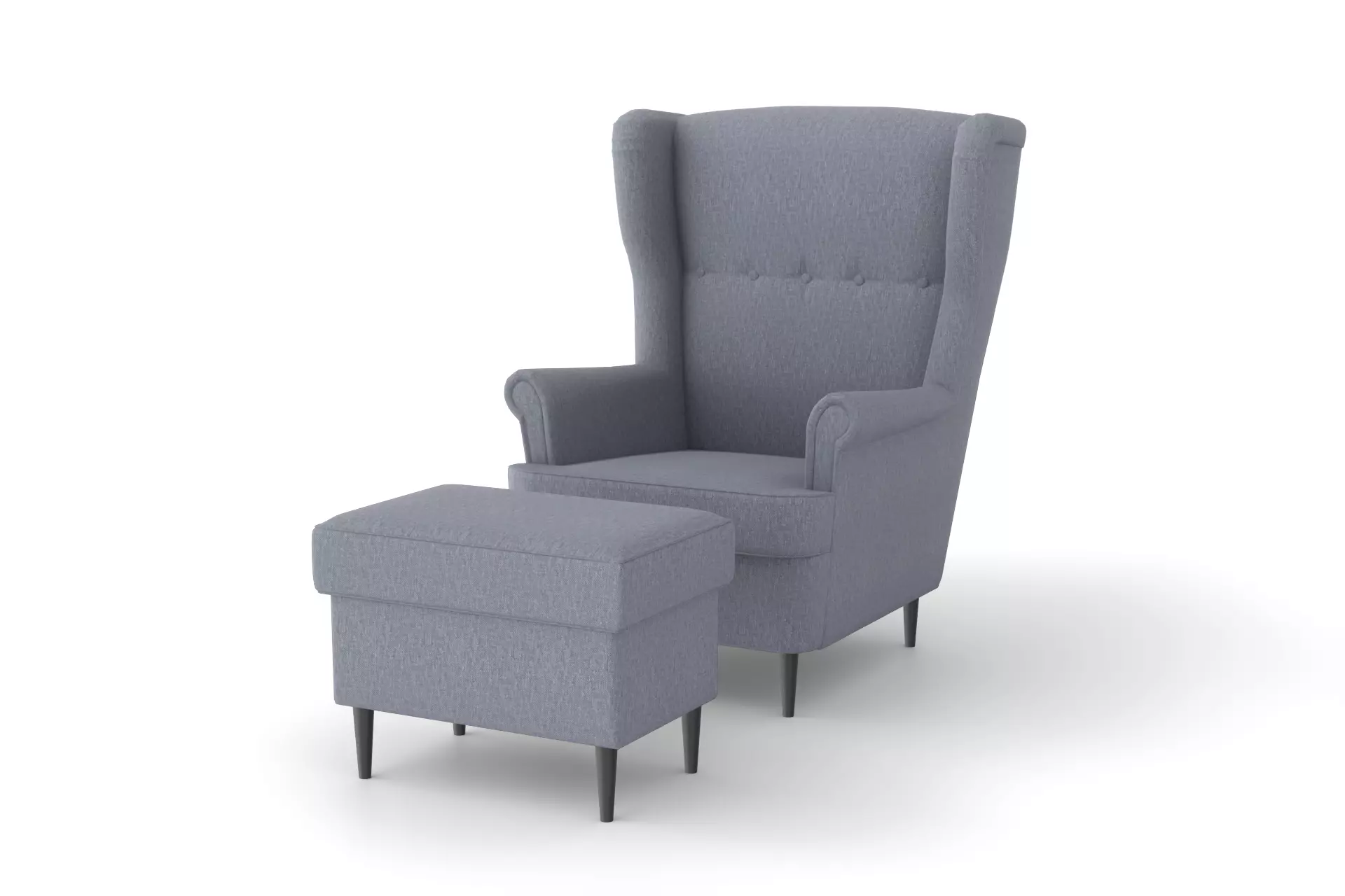 IKEA Strandmon chair with ottoman 3D model