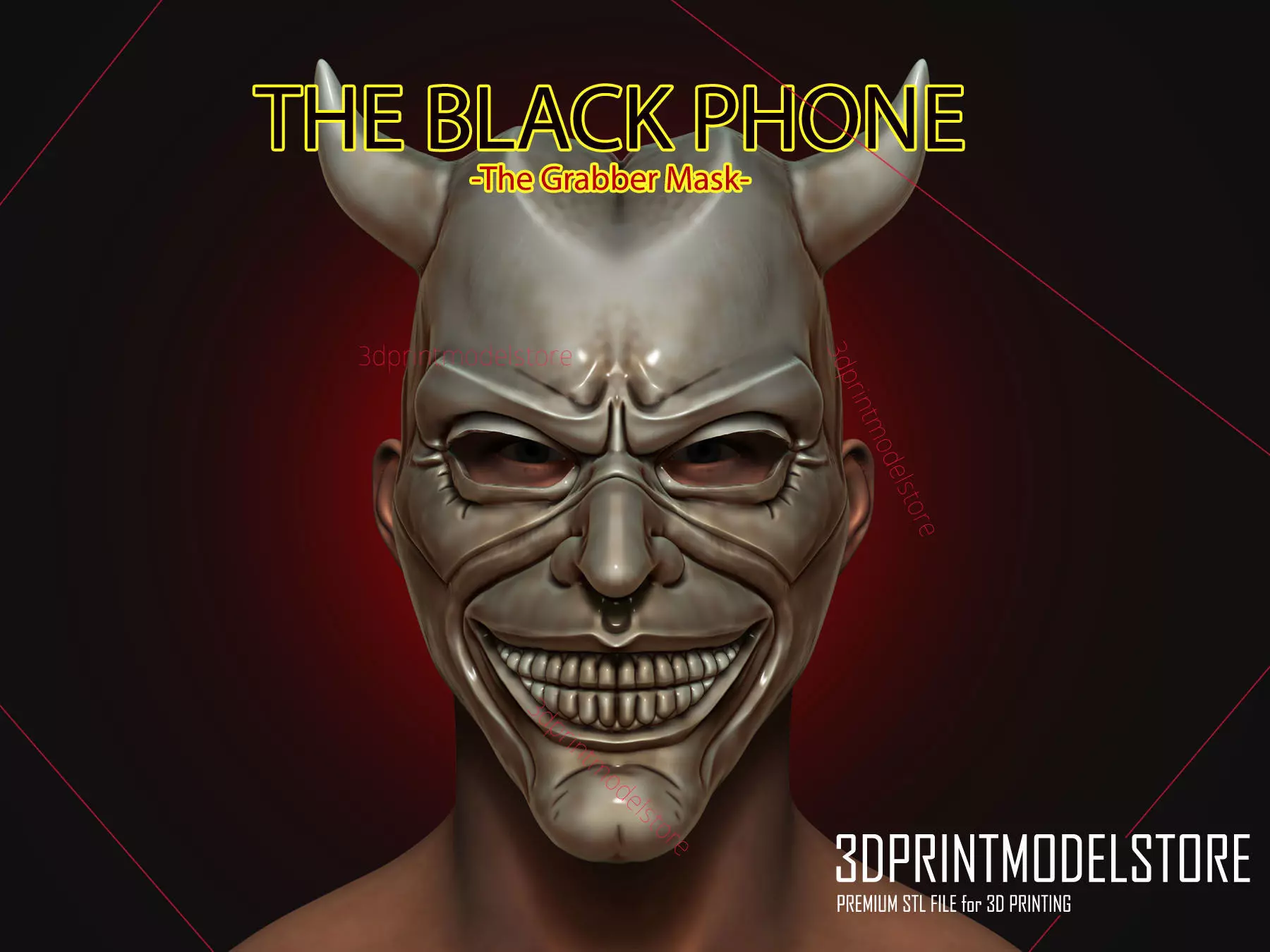 The Grabber Mask Black Phone Movie - Halloween Cosplay Mask 3D print model_0