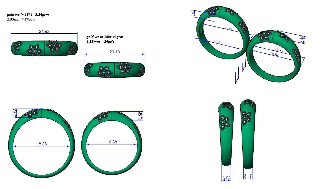 Wedding Band - 32 3D print model_4