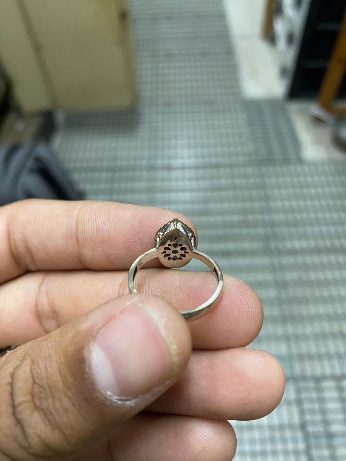 Rings peacock ring with sapphires 3D print model_1