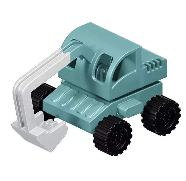 Mini Excavator Machine 3D model_0