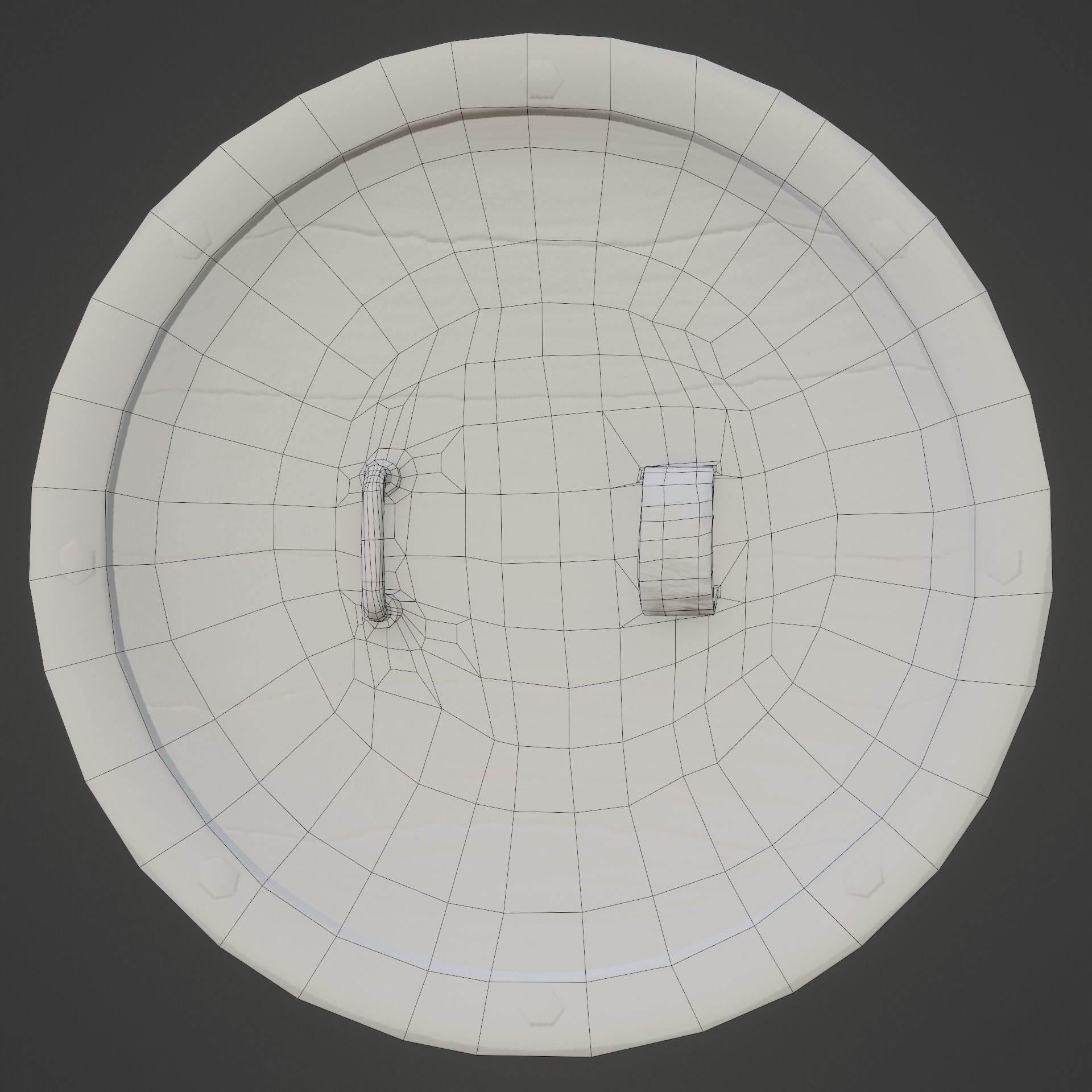 Stylized death shield PBR low-poly game ready Low-poly 3D model_9