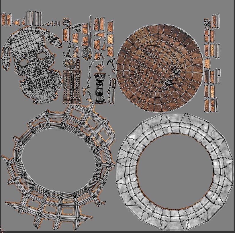 Stylized death shield PBR low-poly game ready Low-poly 3D model_5