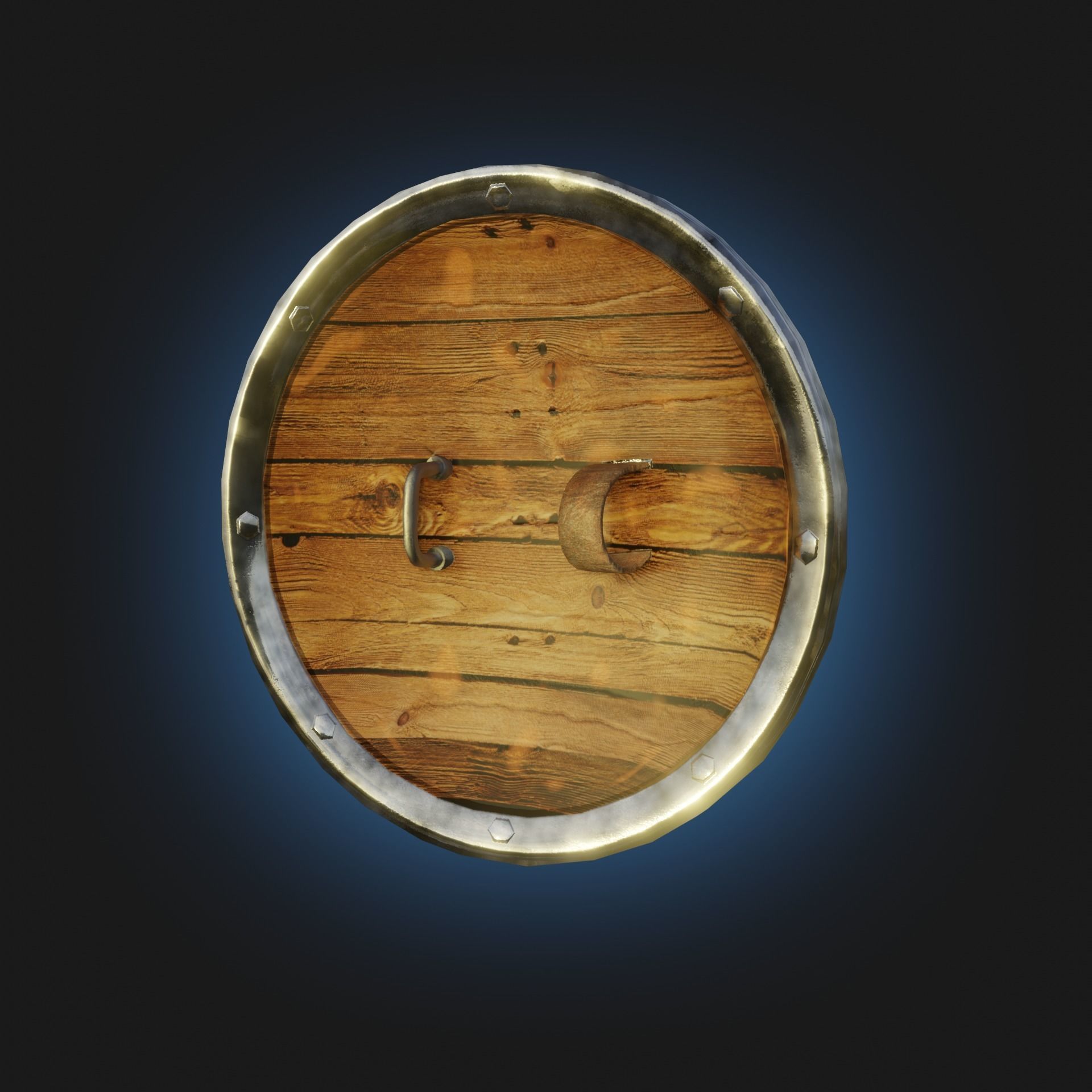 Stylized death shield PBR low-poly game ready Low-poly 3D model_2