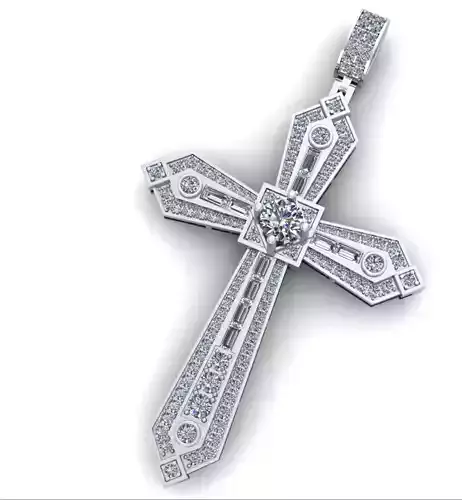 Cross Gold Pendant Full Diamond