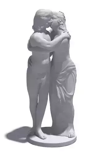 Kissing Sculpture 3D model