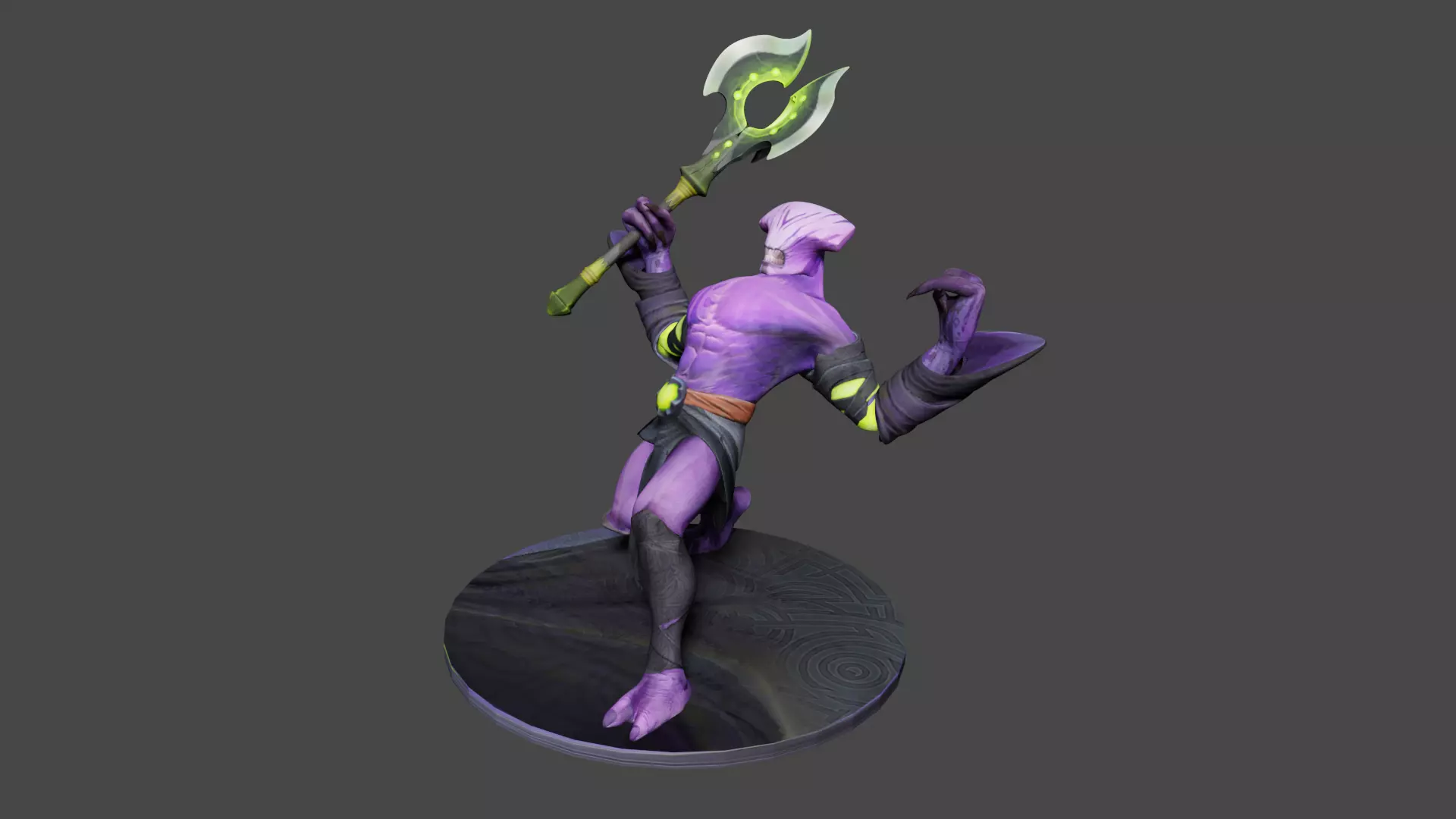 Faceless void from Dota2 Low-poly 3D model