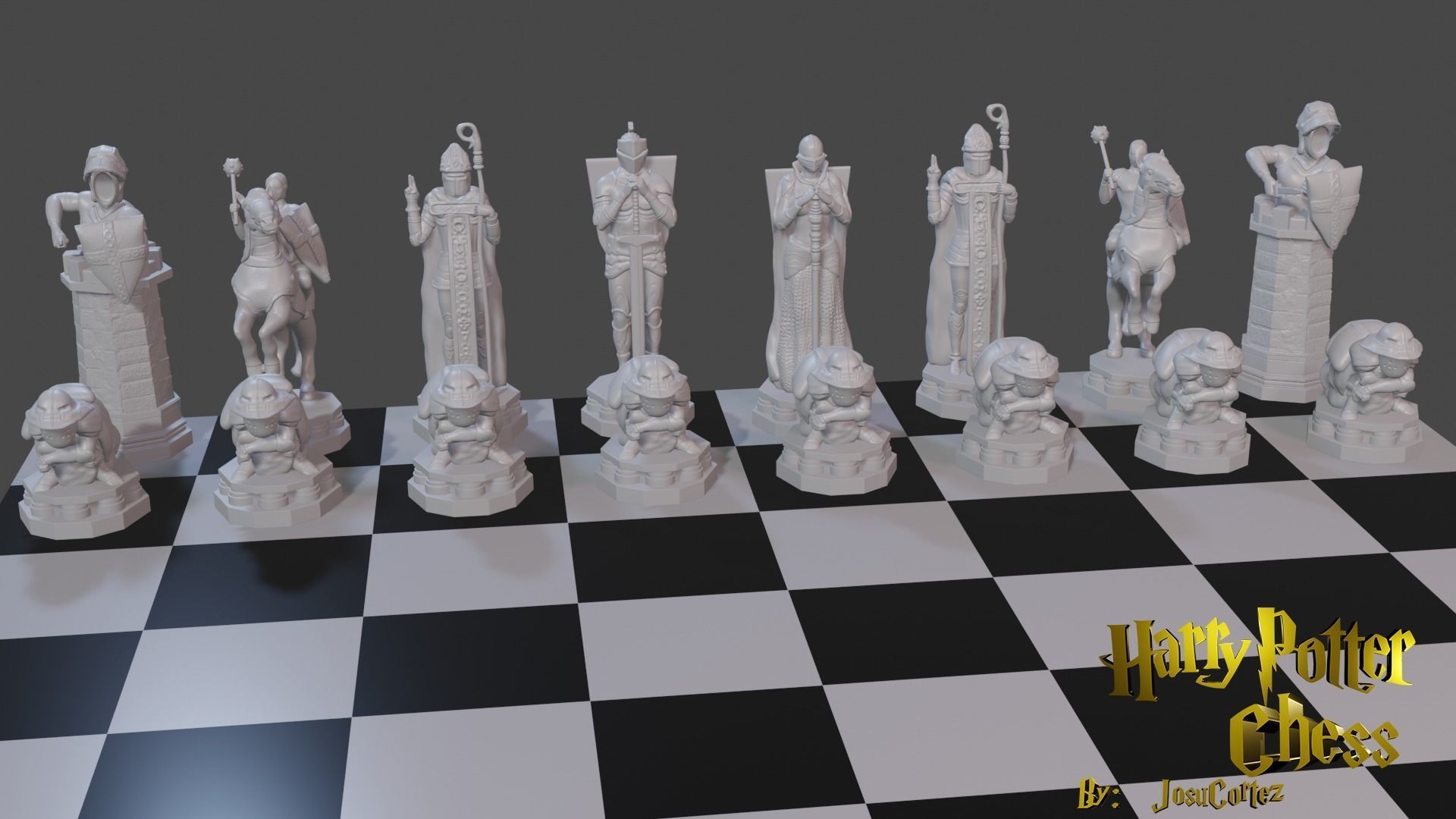 Harry Potter Chess 3D print model_2
