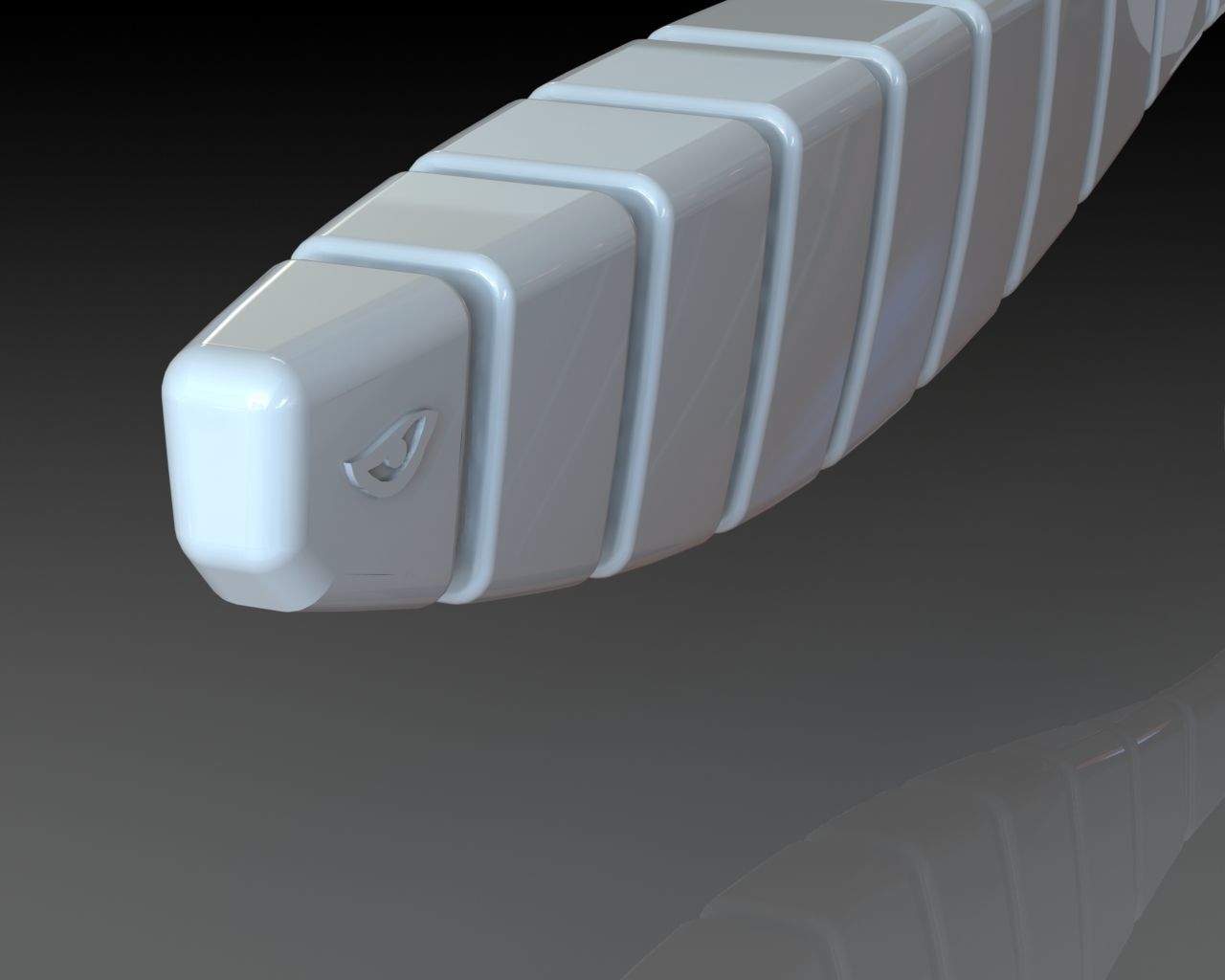 Vibrotail Soft Lure for fishing 105mm 3D printable model 3D print model_4