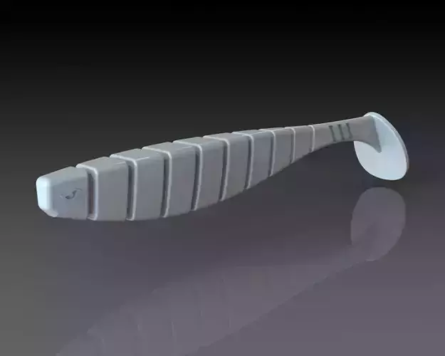 Vibrotail  Soft Lure for fishing 105mm 3D printable model 3D print model