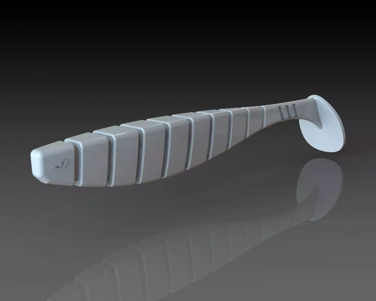 Vibrotail Soft Lure for fishing 105mm 3D printable model 3D print model_0