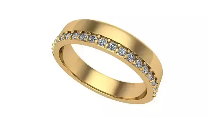 stack ring 3D-width 4 mm-diamond half circleprint model