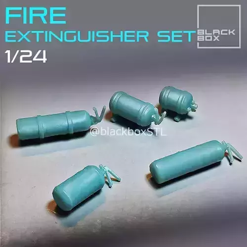Fire extinguisher set 1-24th 3D print model