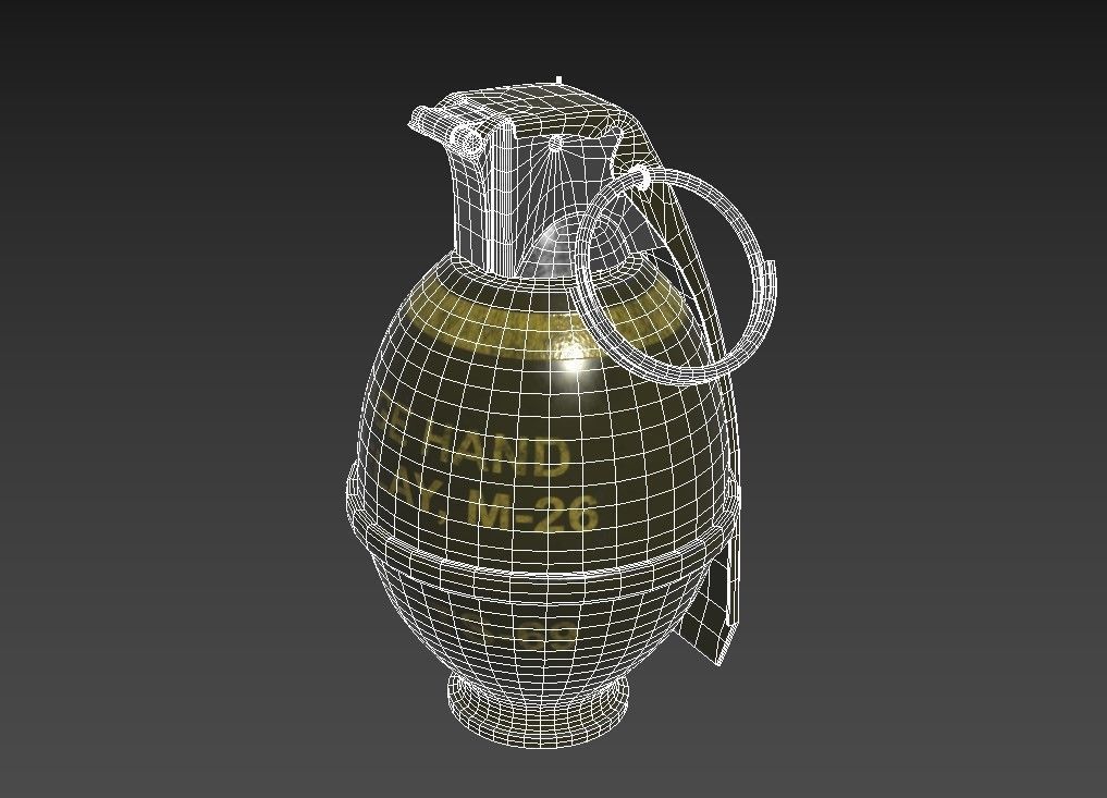 M26 grenade Low-poly 3D model_11