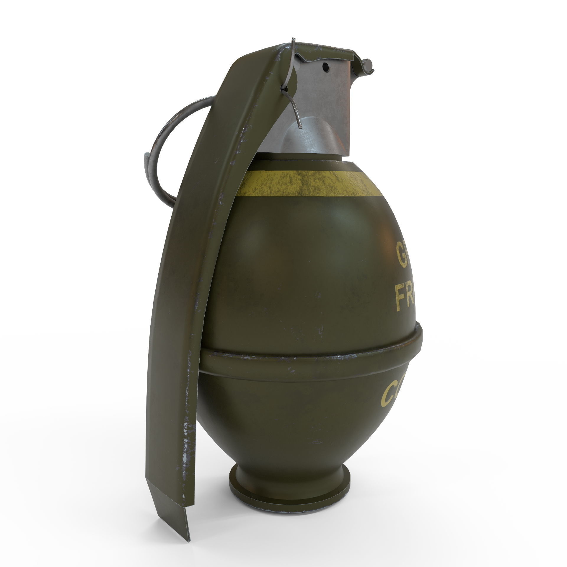 M26 grenade Low-poly 3D model_4